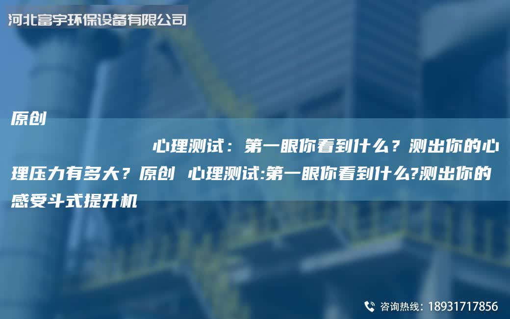 原創(chuàng)
            心理測試：DY眼你看到什么？測出你的心理壓力有多大？原創(chuàng) 心理測試:DY眼你看到什么?測出你的感受斗式提升機