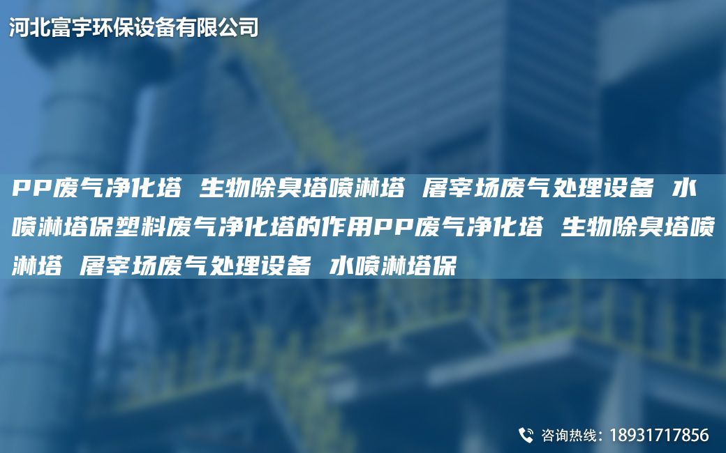PP廢氣凈化塔 生物除臭塔噴淋塔 屠宰場(chǎng)廢氣處理設(shè)備 水噴淋塔保塑料廢氣凈化塔的作用PP廢氣凈化塔 生物除臭塔噴淋塔 屠宰場(chǎng)廢氣處理設(shè)備 水噴淋塔保