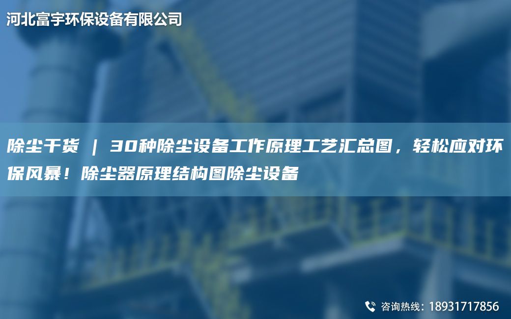 除塵干貨 | 30種除塵設(shè)備工作原理工藝匯總圖，輕松應(yīng)對(duì)環(huán)保風(fēng)暴！除塵器原理結(jié)構(gòu)圖除塵設(shè)備