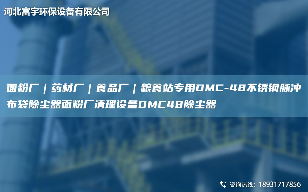 面粉廠｜藥材廠｜食品廠｜糧食站專用DMC-48不銹鋼脈沖布袋除塵器面粉廠清理設(shè)備DMC48除塵器