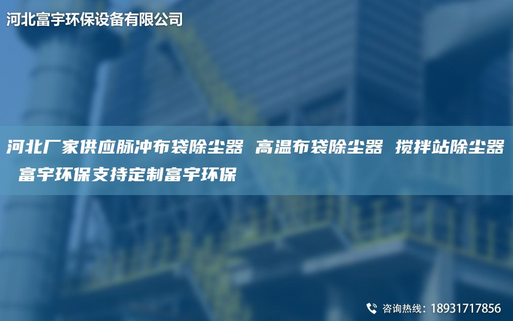 河北廠家供應(yīng)脈沖布袋除塵器 高溫布袋除塵器 攪拌站除塵器 富宇環(huán)保支持定制富宇環(huán)保