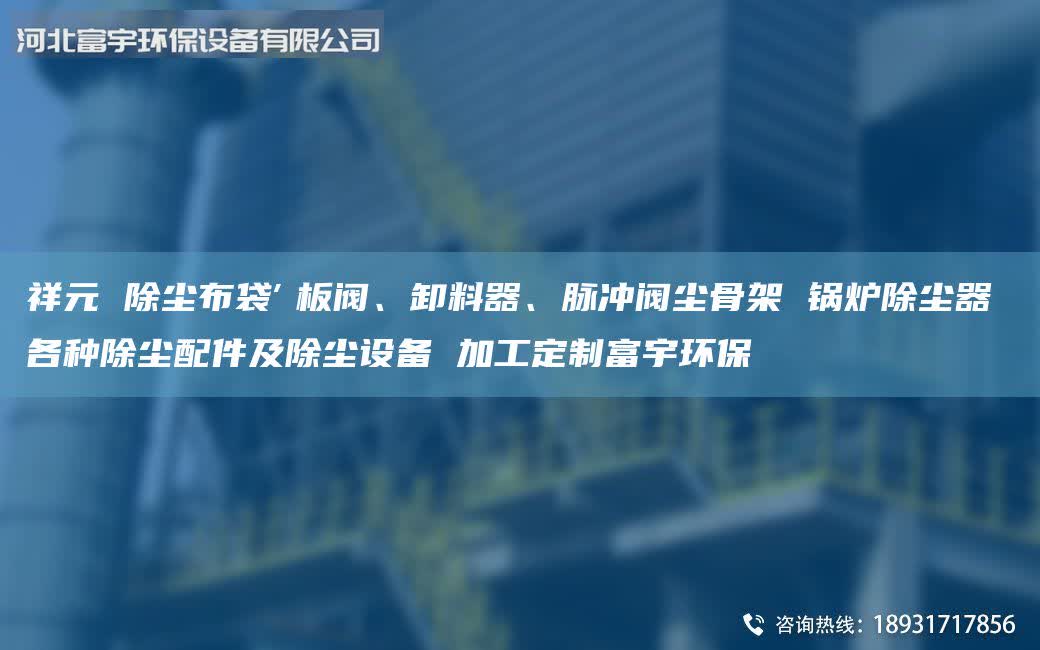 祥元 除塵布袋″板閥、卸料器、脈沖閥塵骨架 鍋爐除塵器 各種除塵配件及除塵設(shè)備 加工定制富宇環(huán)保
