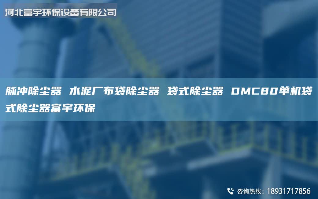 脈沖除塵器 水泥廠布袋除塵器 袋式除塵器 DMC80單機袋式除塵器富宇環(huán)保