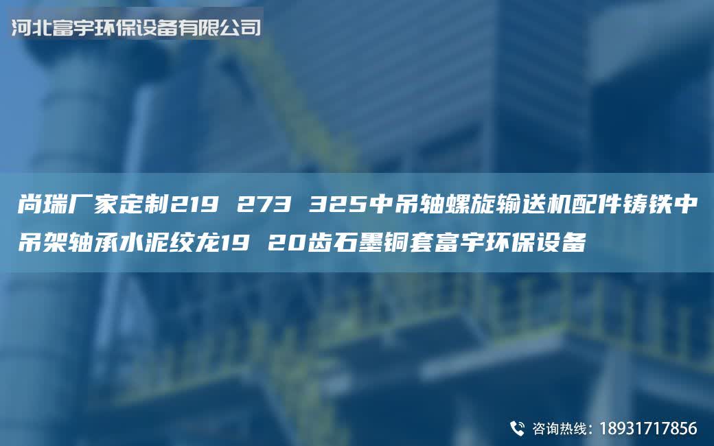 尚瑞廠家定制219 273 325中吊軸螺旋輸送機(jī)配件鑄鐵中吊架軸承水泥絞龍19 20齒石墨銅套富宇環(huán)保設(shè)備