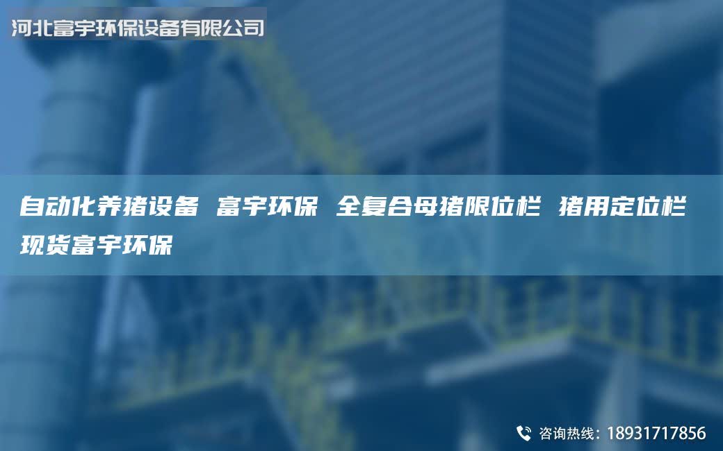 自動(dòng)化養(yǎng)豬設(shè)備 富宇環(huán)保 全復(fù)合母豬限位欄 豬用定位欄 現(xiàn)貨富宇環(huán)保