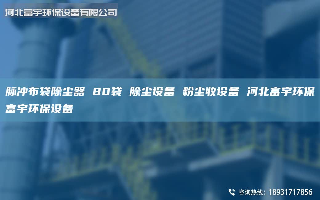 脈沖布袋除塵器 80袋 除塵設備 粉塵收設備 河北富宇環(huán)保富宇環(huán)保設備
