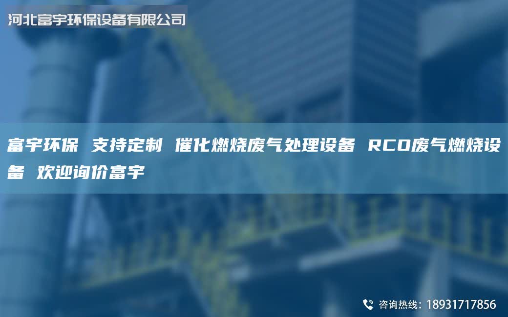 富宇環(huán)保 支持定制 催化燃燒廢氣處理設備 RCO廢氣燃燒設備 歡迎詢價富宇