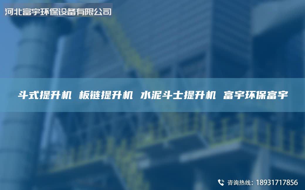 斗式提升機 板鏈提升機 水泥斗士提升機 富宇環(huán)保富宇