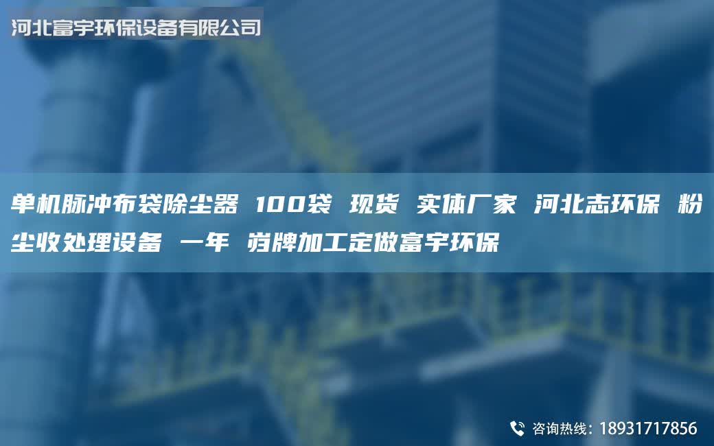單機脈沖布袋除塵器 100袋 現(xiàn)貨 實體廠家 河北志環(huán)保 粉塵收處理設備 一年 巋牌加工定做富宇環(huán)保