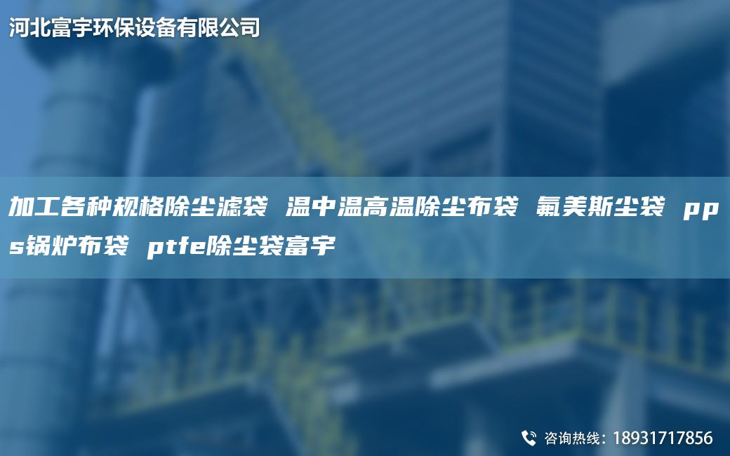 加工各種規(guī)格除塵濾袋 溫中溫高溫除塵布袋 氟美斯塵袋 pps鍋爐布袋 ptfe除塵袋富宇