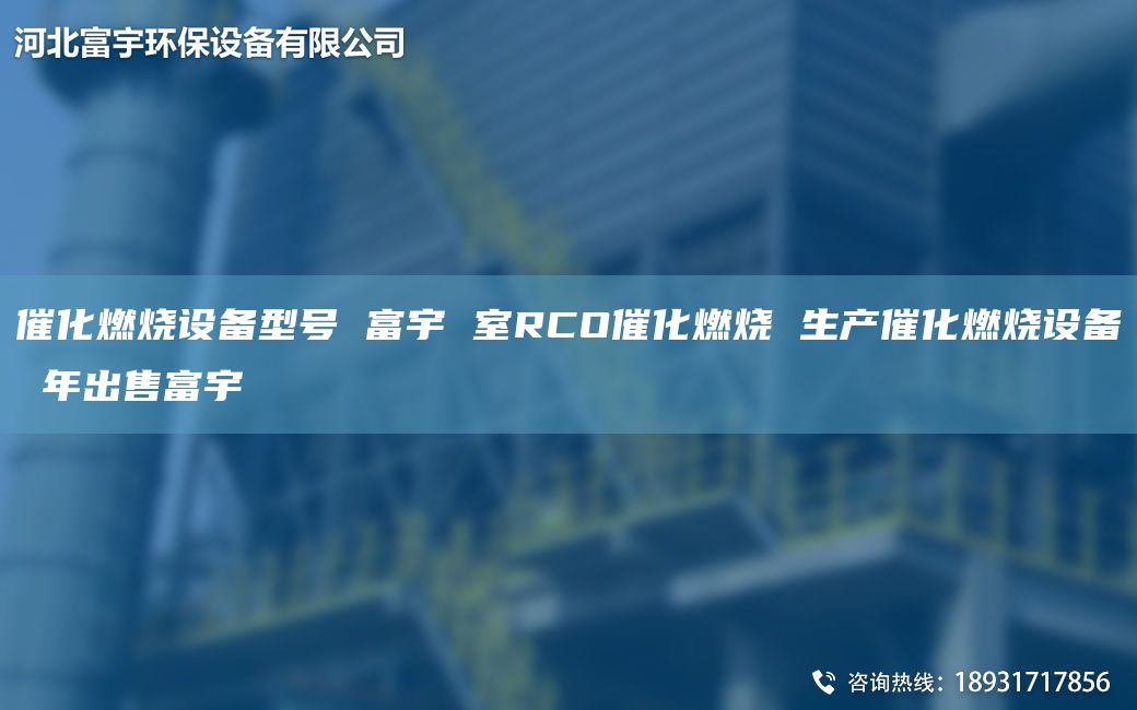 催化燃燒設(shè)備型號(hào) 富宇 室RCO催化燃燒 生產(chǎn)催化燃燒設(shè)備 NA出售富宇
