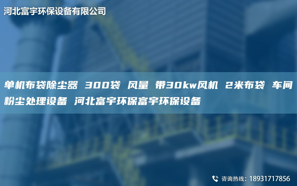單機布袋除塵器 300袋 風量 帶30kw風機 2米布袋 車間粉塵處理設(shè)備 河北富宇環(huán)保富宇環(huán)保設(shè)備