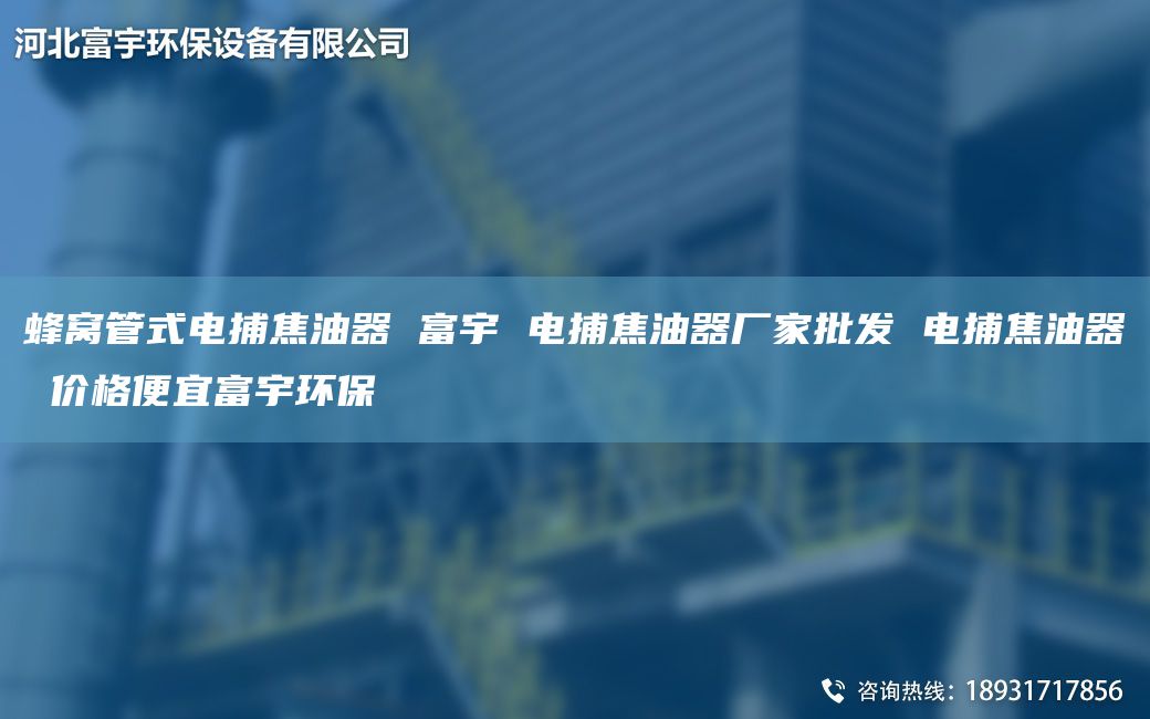 蜂窩管式電捕焦油器 富宇 電捕焦油器廠家批發(fā) 電捕焦油器 價(jià)格便宜富宇環(huán)保
