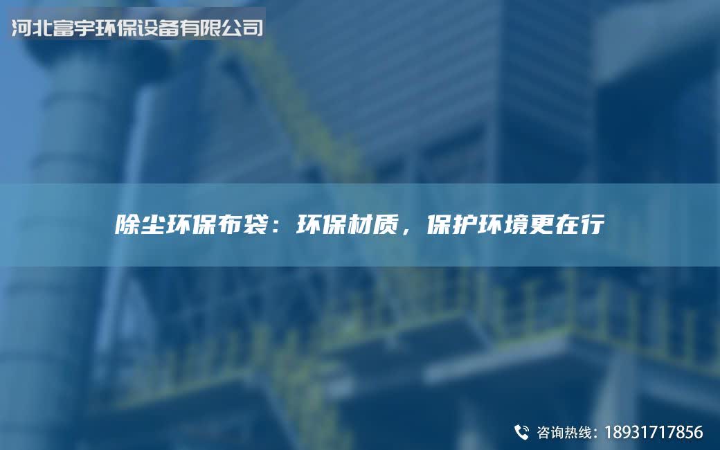 除塵環(huán)保布袋：環(huán)保材質(zhì)，保護(hù)環(huán)境更在行